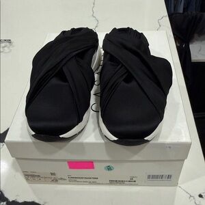 Casadei Black Women's black satin Slip-On Sneakers